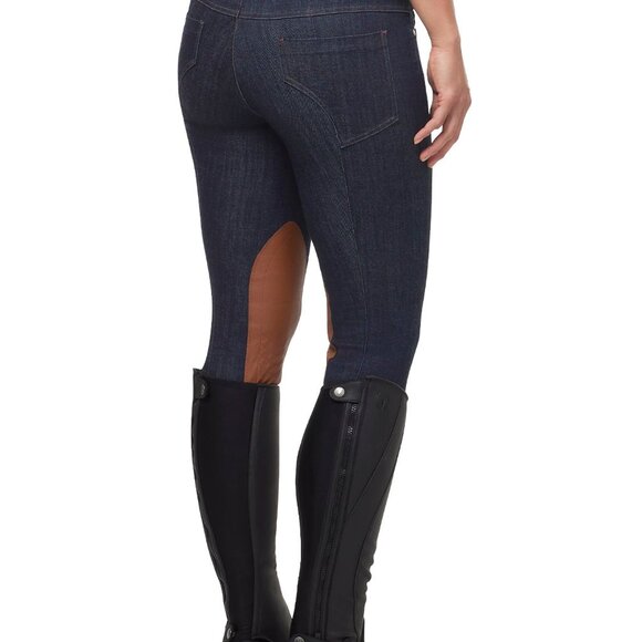 Kerrits Activewear Stretch Denim Knee Patch Riding Breech Size XLDENIM / XL - Picture 2 of 10